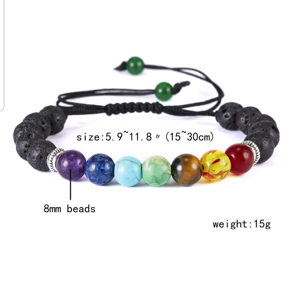 7 Chakra Lava Stone Diffuser Bracelet